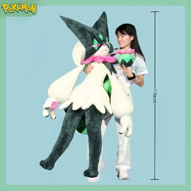 150CM Meowscarada Plush Big Size Pokemon Plushie Cartoon Anime Stuffed Kawaii Ornament Comfortable Soft Doll Toy Ornament Gift