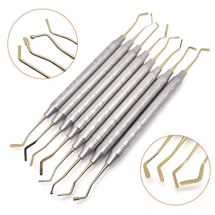 Dental Composite Spatula Set 8PCs Professional Dentist Kit for Restoration & Repair, Resin Filler Tool