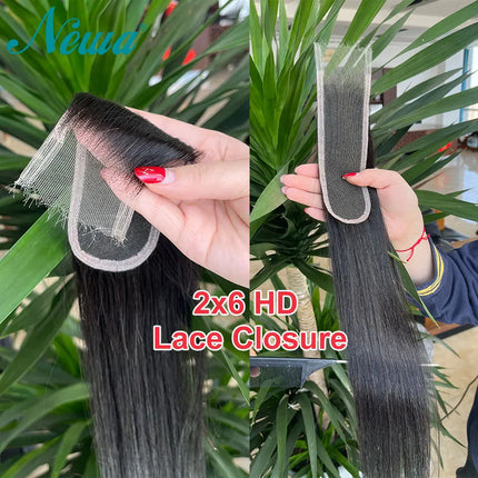 Newa Hair Ultra Fitted Real HD Lace Frontal Melt All Skins Human Hair Closures Pre Plucked Invisible HD Lace Closure Small Knots