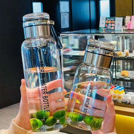 Large Capacity Glass Water Bottle Transparent Milk Juice Cup  for Tour Outdoor Sports and Travel Leak Glass Bottle