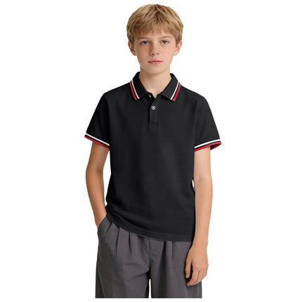 Summer Children's Short-Sleeved POLO Shirt Tennis Boys Sport Tops Button Lapel Tees Toddler Kids School Costume 2-10 Years