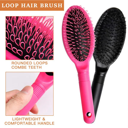 Loop Wig Brush Hair Extension Brush Hair Pieces Toupees Weaves Brush for Brushing Styling Detangling Synthetic Hair Wig Brush