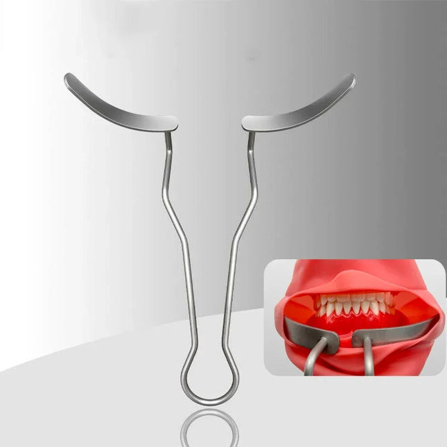Stainless Steel Dental Mouth Expander Lip Cheek Retractor with Flap for Surgical Vestibule Access and Oral Procedures