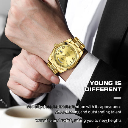 NIBOSI Men's Watches Top Brand Luxury Man Watch For Men Automatic Date Week Waterproof Quartz Wristwatches Luminous Reloj Hombre