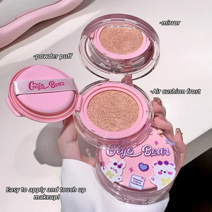 Gege Bear Clear  Air Cushion Cream, Natural, Hydrating, Long-Lasting, Coverage for Dry and Oily Skin Types to Even Skin Tone