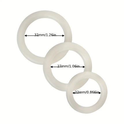 3PCS Silicone Penis Rings Set Delay Ejaculation Cock Ring Glow In Dark Male Stamina Enhancer Lock Sperm Sex Toys for Men Couples