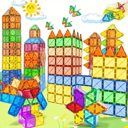 Small Magnetic Building Blocks, Magnetic Tiles Toy, Magnetic Tile Construction Toy, Best Gift