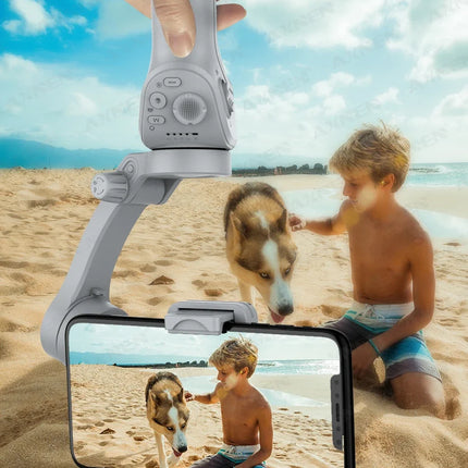 AXNEN Smart 3-Axis Handheld Gimbal Stabilizer for Smartphone with Fill Light for iPhone Android Face Tracking Tiktok Vlog Kit