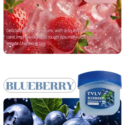 8 Fruit Lip Balm Set with Spoon Lip Care Autumn and Winter Moisturizing Lip Mask Set