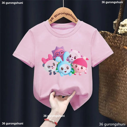 Kawaii  Girls Tshity Funny Babyriki T-Shirts Boys Girls Cartoon Tshirt Baby Clothes Summer Short Sleeve Kids T Shirt Tops 1-13y