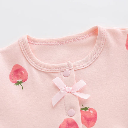 Full Moon Princess Outfit Autumn Thin Style Baby Girl Romper Infant Jumpsuit 0-1 Year Old Newborn Stylish Pure Cotton Crawling Suit