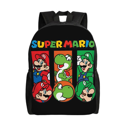 3D Printing M-Marioed Backpacks for Boys Girls Cartoon Yoshi College School Travel Bags Men Women Bookbag Fits 15 Inch Laptop