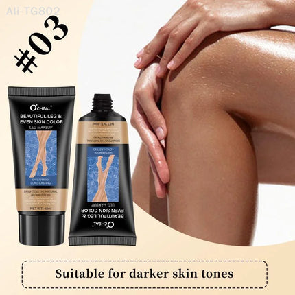 1Pc Waterproof Leg Makeup Lotion Even Skin Tone Body Foundation for Tattoo Cover up Lasting Body Tanning Solution
