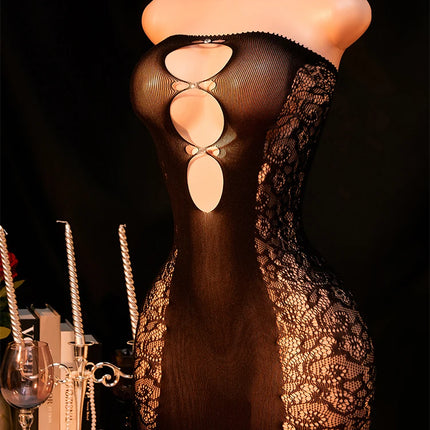 Women Sexy lingerie Fishnet Mini Dress Lingerie Bodycon Rave Dresses Exotic Dancer Outfits Going Out Daily Club Wear Sleepwear T