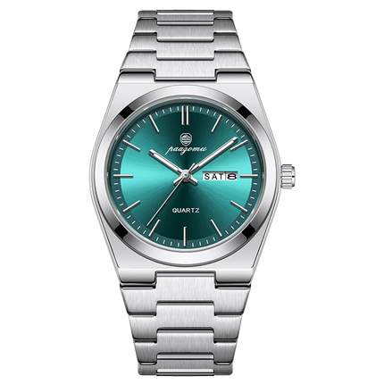 PAAZOMU Luxury Sport Quartz Man Wristwatch Waterproof Luminous Date Week Men Watches Stainless Steel Men's Watch Male Watch+box