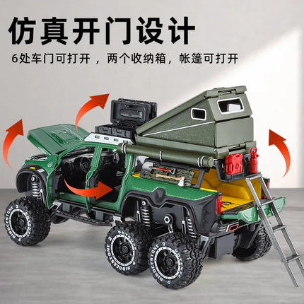 1:28 F150 X-CLASS Model Off-road Vehicle Toys Alloy Diecast Sound Light Doors Opened Pull Back Simulation Cars for Boys Gifts