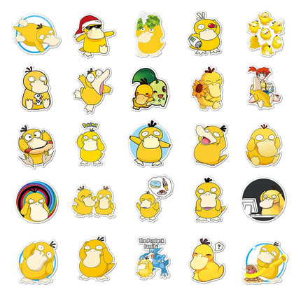 10/30/50pcs Pokémoni Psyduck stickers Anime Kawaii Decals Graffiti Water Bottle Skateboard Luggage Fun Cartoon Toy Gift Sticker