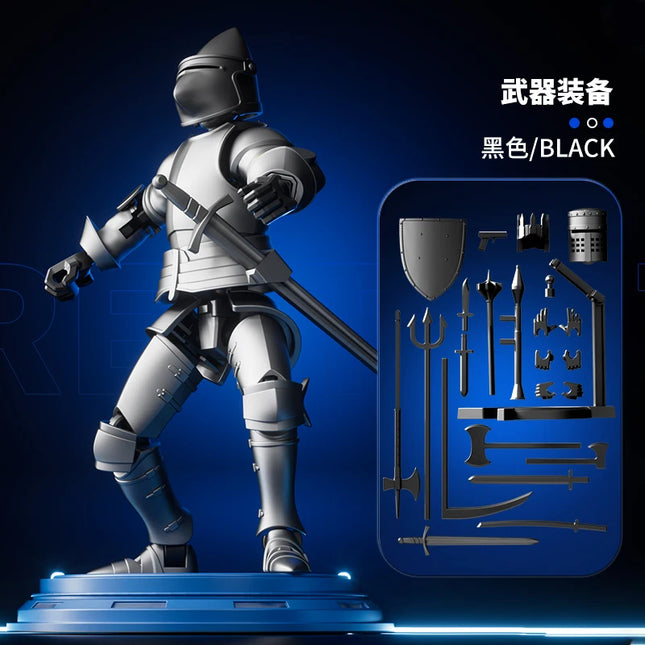 Knight Action Figures Paladin 13 Jointed Movable Shapeshift Robot 3D Printed Mannequin Character Assembl Toys Kids Gifts