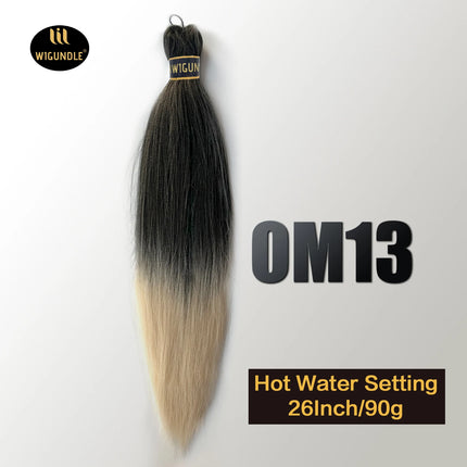 Kanekalon Hair 26 Inch 90g Pre Stretched Jumbo Braiding Hair Box Twist Braids Wholesale Synthetic Hair Extensions For Women