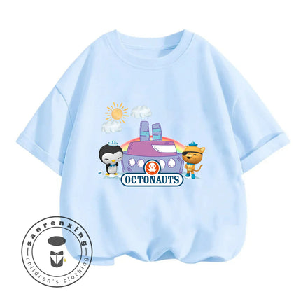 Octonauts 2026 Crew Neck T-Shirt 3-14Y Boys Girls Summer Cute Kawaii Cartoon Street Hot Fashion Outdoor Casual Stylish