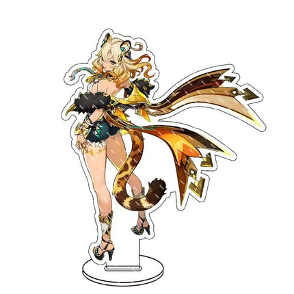 Genshin lmpact Anime Figure Acrylic Stand Lauma Flins Aino Ineffa Model Plate 1pc Desk Decor Standing Sign Game Fans Gifts Key