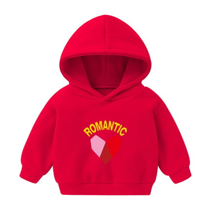 1pcs Boys Girls Thick Velvet Cartoon Tees Kids Solid Casual Fashion Warm Autumn Winter Sweatshirt Hoodie Baby Cloths Infant Tops