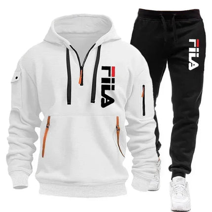 Spring/Autumn Men's Sports Set, Trendy Men's Sweatshirt Set, Casual Long Sleeve Sweatshirt and Pants Two-Piece Set Hoodies Sets
