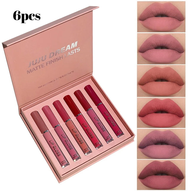 Matte Liquid Lipstick Set Waterproof Long Lasting  Smudge Proof Lip Gloss Easy to Apply Non Transfer Holiday Gift
