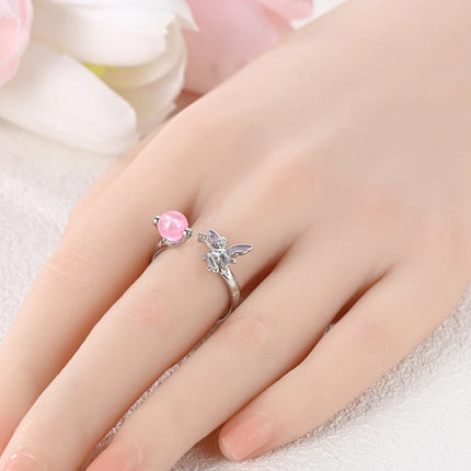 Adjustable Rings 925 Sterling Silver Mermaid Wing Dragon Sunflower Tulip Open Rings For Women Female Original Engagement Jewelry