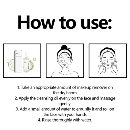Cleansing Oil Blackhead Remover Acnes Shrink Pores Deep Cleanser Oil Control Gentle Exfoliation Soften Skin Makeup Removal Oil ﻿