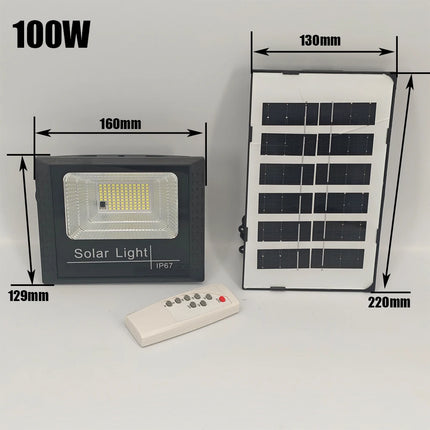 Solar Flood Lights 50w 100w 200w 300w 500w LED Solar Powered Spotlight Outdoor Waterproof Reflector Solar with Remote Control