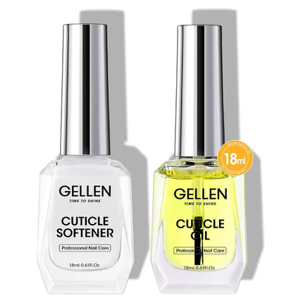 GELLEN Nail Polish Set 18ml 4PCS Kit Base Coat Top Gel Cuticle Softener Oil Salon Quality Manicure Pedicure Valentines Gift