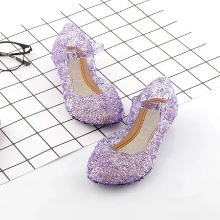 2025 New girls' Frozen mermaid princess cute sandals shoes non-slip soft sole sports shoes for girl gift