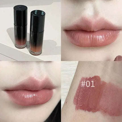 1Pc HERORANGE Mirror Water Light Lip Gloss Mirror Lasting Liquid Lipstick Moisturizing Lip Tint Natural Nude Lip Makeup Cosmetic