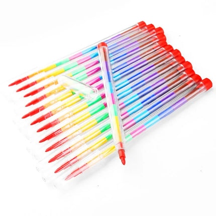 Building Block Crayons 10 Colors Children's Doodle Painting Coloring Creative Painting Crayons Non-Messy Removable Crayons