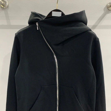 Black Zip Hoodie Rock Hip Hop / Hoodie Noir Zippé Rock Hip Hop