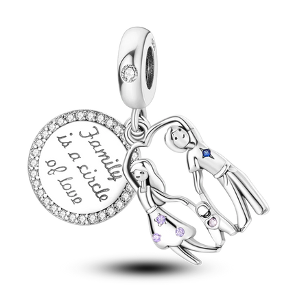 Inlaid Zircon Charm Beads 925 Sterling Silver Color Love Heart Snake Dangle Fit Original Bangle Bracelet Charms Pendant Jewelry