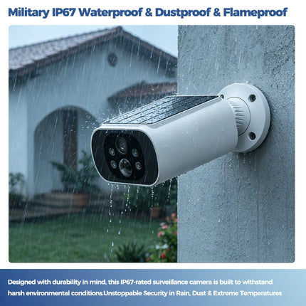 Solar Camera WIFI Outdoor Wireless Security Cam 2.5K Ultra Standby Time PIR Smart Light Color Night Vision AI Detect Battery Cam