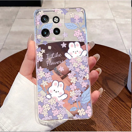 Soft Silicone TPU Clear Case For Motorola Edge 50 Neo 5G/Moto S50 5G Viral Elegant Kitten Painted Casing Shockproof Cover