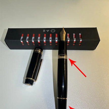 Wingsung/Junlai 630 Resin Fountain Pen NO.8 Iraurita Fine Nib Brief Piston Gold Clip Business Writing school Stationery Gifts