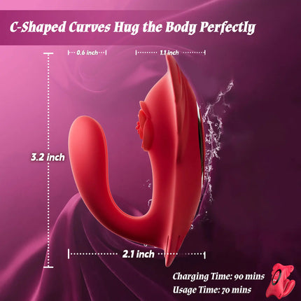 KUSHOR Couples Vibrator App Remote Control Wearable Vibrator Long Distance Rabbit G-Spot Stimulator for Clitoral Penis Pleasure