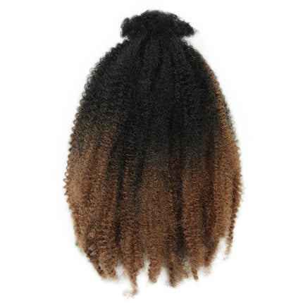 Afro Kinky Curly Bulk Synthetic Braiding Hair 12 inch Protein Fiber Durable Curl Hair Soft Micro Twist Braids Hair  Extensions