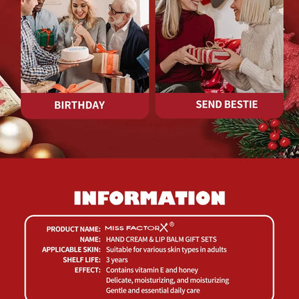 Christmas gift set distribution 120PCS/box in bulk, lip balm in bulk, hand cream in bulk, Christmas cards, gift gauze bags