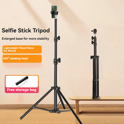 170cm Stretchable Holder Adjustable Height for Mobile Phone Live Support Tripod Multi-functional Recording Selfie Landing Tripod