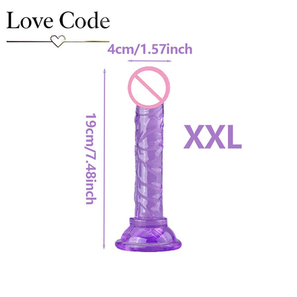 Transparent Dildo Suction Cup Jelly Dick Women Sex Toys Soft Masturbators Penis