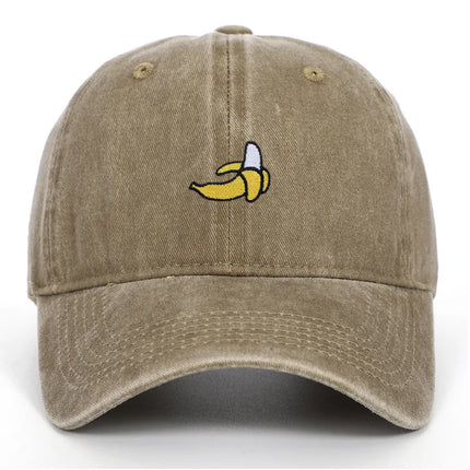 Banana Embroidered Baseball Hats for Men and Women Outdoor Sunshade Duck Tongue Hats Outdoor Travel
