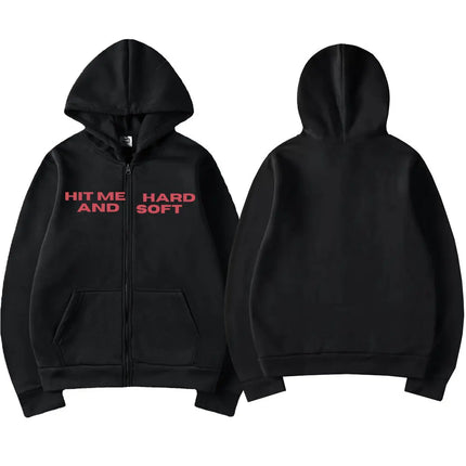 Hit Me Hard and Soft 2025 Tour Zipper Hoodies Fans Gift Men Women Clothing Pullovers Fashion Hip Hop Zip Up Sweatshirts Jackets