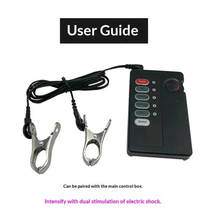 New Adult Games Electric Shock Set Nipple Clip Chain Nipple Clamps Adjustable Nipple Clamps For Exciting Sexual Pleasure