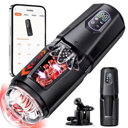 Automatic Rotating Vibrating Male Masturbator Penis Pump Thrusting Licking Sex Machine Stroker Pocket Pussy Sex Toys for Men 18+