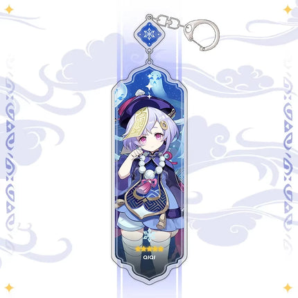 Anime Keychain Linnea Flins Durin Mualani Furina Arlecchin Key Chain Accessories Genshin Impact Cute Bag Pendant Key Ring Gift